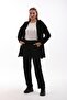 Women's Casual Sports Two-Piece Tracksuit Set - Black - 3