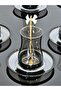 18 Piece Glass Smoked Black Eva Tea Set with White Butterfly Tea Spoon - 4