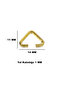 14x11 MM Silver Key Chain Mount Triangle Ring - 100 Pieces - 2