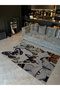Shape Collection Multicolored Butterflies Woven Base Modern Decorative Carpet 36 - 4