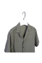 Khaki Green Black Polka Dot Oversize Relaxed Fit Short Sleeve Loose Shirt - 6