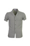 Khaki Green Black Polka Dot Oversize Relaxed Fit Short Sleeve Loose Shirt - 5