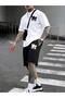Unisex New York Printed Top and Bottom 100% Cotton t-shirt and Shorts Set
