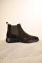Flat Rubber Sole Ankle Elastic Suede Men's Boots - 2