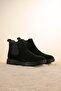 Flat Rubber Sole Ankle Elastic Suede Men's Boots