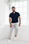 Zippered Polo Collar 100% Cotton Regular Fit T-Shirt - 4