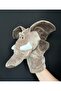 Mouth Moving Plush Donkey Elephant Frog Crocodile Giraffe Lamb Cow Duck Toy Hand Puppet - 5