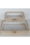 Rectangular Knitted 2-Piece Basket Organizer Gift Bundle Dowry Box - 2