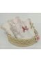 Round Knit Basket 4 Pieces Cotton Scalloped Towel with Bow in Size 30*50 - 4