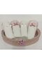 Oval Towel Knitted Basket 30*50 cm 4 Pieces Cotton Scalloped Bow Towel Gift Bundle Dowry Box - 6