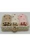 Knitted Towel Basket 3 Pieces 30*50 cm Cotton Small Towel and Basket Gift Bundle Dowry Box - 3