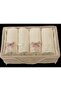 Metal Footed Towel Holder Four Pieces Scalloped Bow Cotton Towel 30*50 Gift Bundle Dowry Box - 4