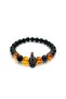 8mm Natural Stone Bracelet with Amber Shungite Gladiator Apparatus - 3