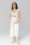Women's Ecru Lace Design Full Length Summer 100% Cotton Maternity Maternity Dressing Gown Nightgown Set - 2