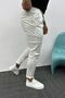 Men's Slim Fit Slim Fit Parachute Fabric Double Leg Ecru Jogger - 2