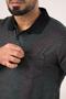 Men's Regular Fit Classic T-shirt - Collar and Pocket, Patterned - 3