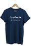 No Pain No Gain Fitness Dumbell Printed Regular Fit 100% Cotton Navy Blue T-Shirt