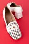 Women's Genuine Leather Laser Perforated Heeled Shoes Ast.7480 - 6