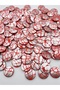 100 جرام 25 مم خرز أكريليك دائري أحمر مسطح مطلي بالفضة - خرز صناعة المحفظة (~ 43 قطعة) - 2