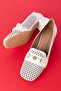 Women's Genuine Leather Laser Perforated Heeled Shoes Ast.7480 - 5