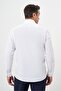 Men's White Basic Plain Pattern Hard Neck Regular Fit Shirt - 5