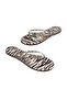 Women's Zebra Patterned Flip Flops - 3