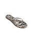 Women's Zebra Patterned Flip Flops - 2