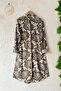 Ethnic Patterned Viscose Tunic - Brown - 2