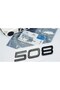 Peugeot 508 Front Hood 2022+ Glossy Black Abs Logo Emblem - 5