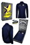 Original 23/24 a Takım Hoca Half Zipper Navy Blue Kids Sweat + Wristband Set Boxed