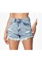 Women's High Waist Ripped Model Short Shorts