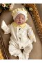 Baby Boy Hand-Embroidered Bee Newborn Romper and Hat Set