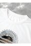 Unisex Pearl Women's Printed Short Sleeve 100% Cotton T-Shirt - 3