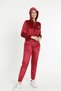 Women's Athlete Hooded Velvet Bottom-Top Tracksuit Set - 7
