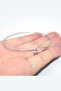 Lightweight and Non-Tarnish Steel - Thin Bracelet with Hook (18 cm Closed, 22 cm Open) - 3