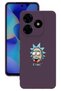 C53 Printed and Camera Protected Purple Color Silicone Case