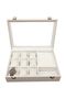 Watch Ring Cufflink Glasses Multi-Purpose Jewelry Box Wooden Case Leather Covered Watch Box