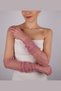 Dusty Rose Long Stylish Bridal Gloves Tulle Gloves Wedding/Wedding Gloves - 2