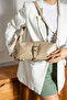 Luce Mink Premium Adjustable Belted Vintage Leather Women's Hand and Shoulder Bag - 2