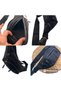 Men's Black Quality Unisex Crossbody Waterproof Fabric Chest Crossbody Waist Bag - 3