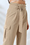 Cargo Pocket Relaxed Cut Shiny Trousers - 6