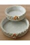 Round 2 Piece Knitted Basket Organizer Gift Bundle Dowry Holder Towel Makeup Box - 3