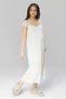 Women's Ecru Lace Design Full Length Summer 100% Cotton Maternity Maternity Dressing Gown Nightgown Set - 4