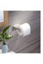 Stainless Steel Adhesive Towel Holder 30cm and Toilet Roll Holder - Instant Installation No Screws! Inox - 3