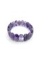 Amethyst Natural Stone Wide Cut Rolex Bracelet - 3