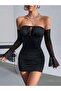 LOW SHOULDER FRONT LACE-UP WITH SHIRT DRESS