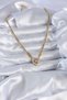 Gold Colored 316l Heart Model Zircon Stone Infinity Women's Necklace - 2