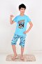 طقم بيجامة كابري للأولاد من Born To Skate باللون الفيروزي