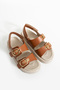 Camelia Women's Sandals with Double Buckle Detail