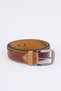 4 cm Double Color Denim and Linen Men's Leather Belt - 2